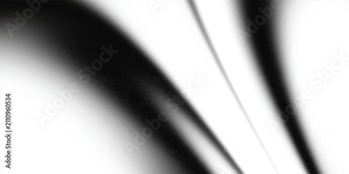Canvas-taulu black and white futuristic abstract background with graceful curved ribbons, shi