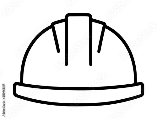 Foto Safety Helmet Vector Icon – Minimalist Hard Hat Illustration for Construction an