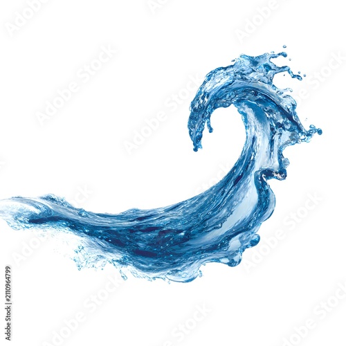 water splash elegant wave curve isolated on white background jpg