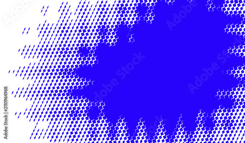 фотографія Zigzag halftone pattern with blue gradient and sharp angles on transparent backg