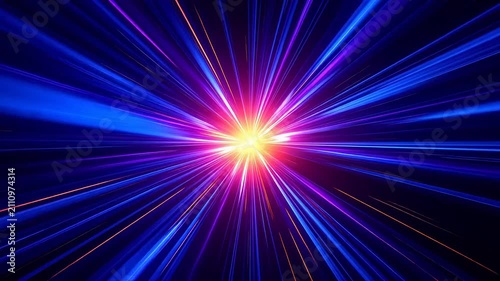 Vibrant cosmic explosion with radiant light