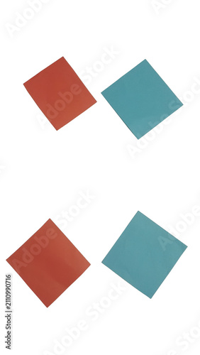 Four colorful squares in a diagonal arrangement