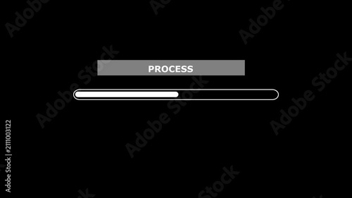 White Round Loading bar, download bar progress, animated loading screen on black background.Abstract neon loading icon animation 4k video