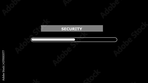 White Round Loading bar, download bar progress, animated loading screen on black background.Abstract neon loading icon animation 4k video