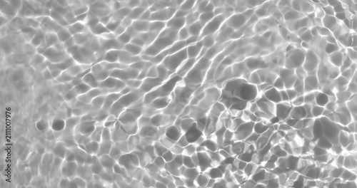 Slow motion shot of clean swimming pool ripples and wave.
