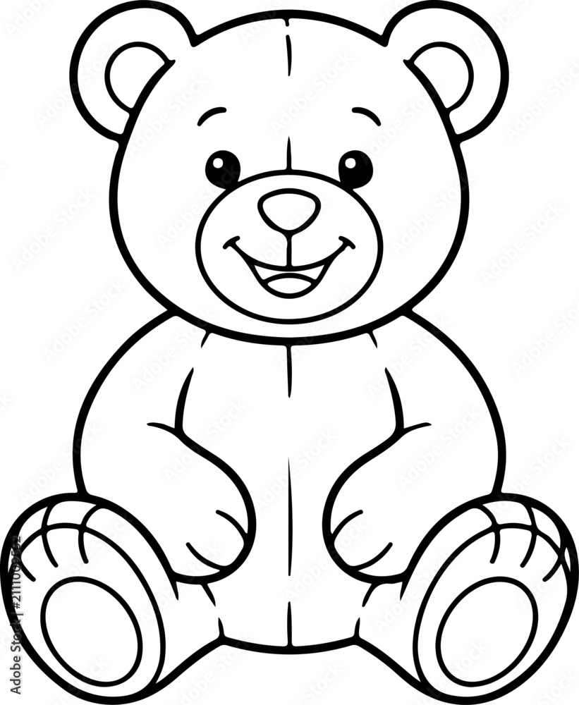 Fototapeta premium Cute teddy bear vector illustration