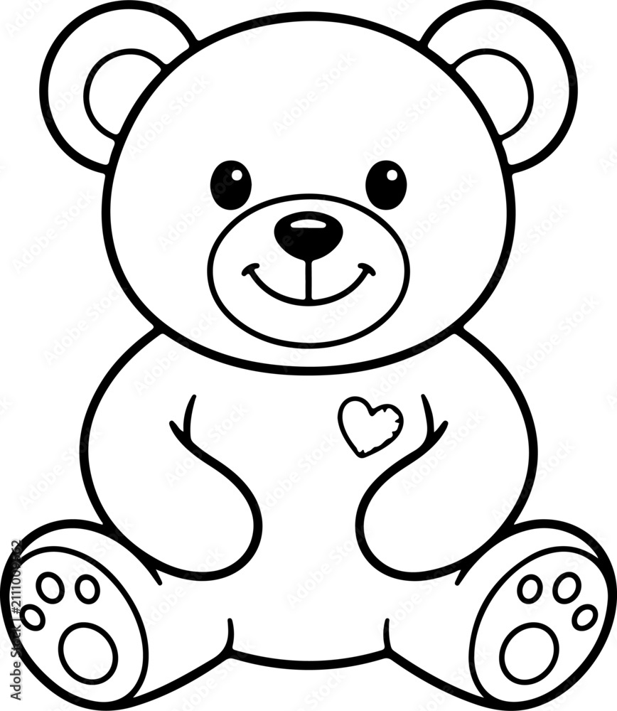 Fototapeta premium Cute teddy bear vector illustration