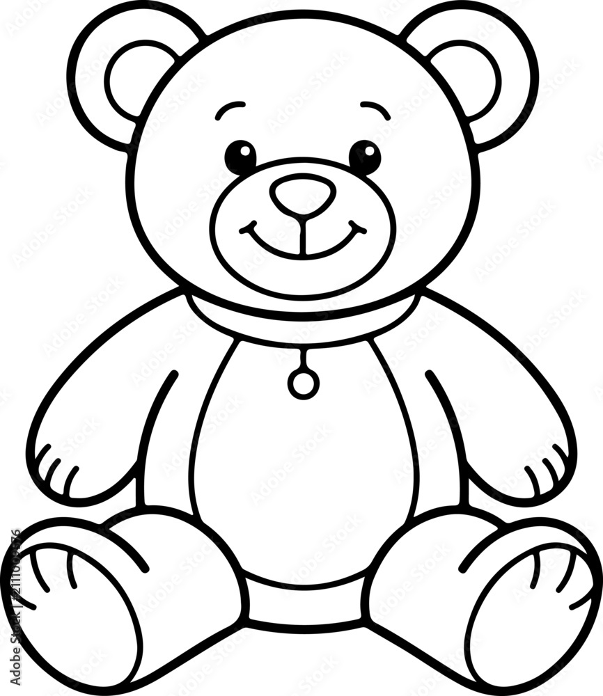 Fototapeta premium Cute teddy bear vector illustration