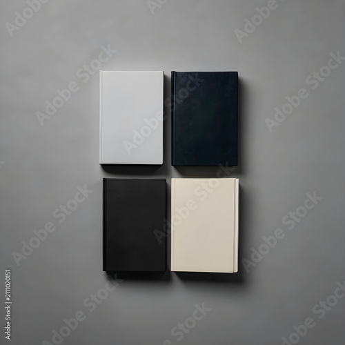 Four blank hardcover books ...