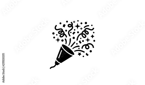 Quadro su tela Party popper illustration celebration festive events and joyful occasions