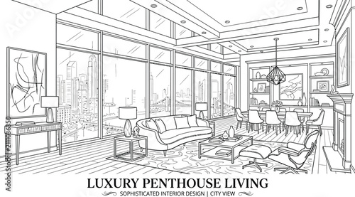 sketch of the interior of the house