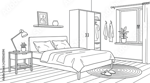 interior of a bedroom