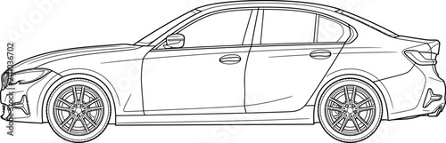 black and white car