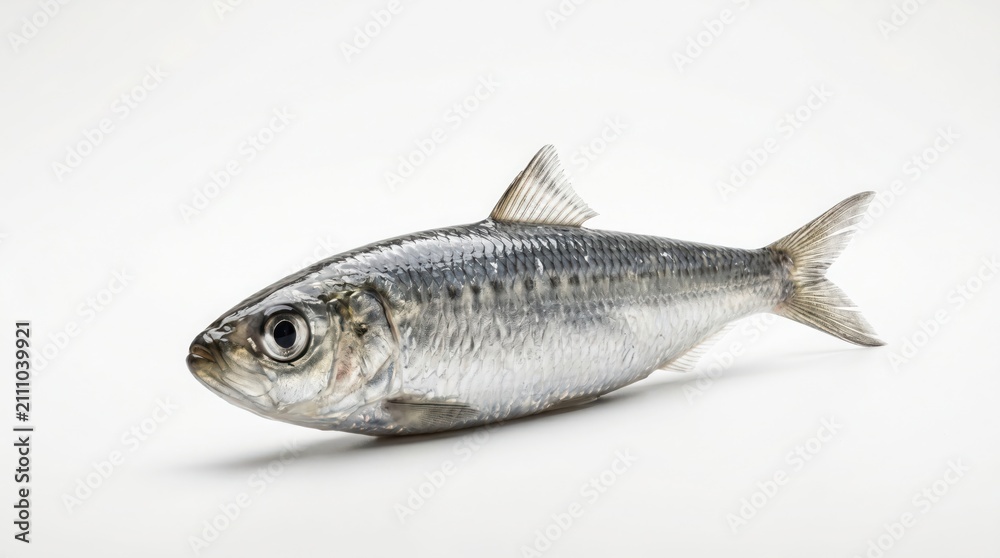 Fototapeta premium Fresh sardine fish isolated on white background
