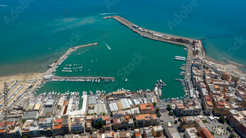 Картината върху платно Aerial view of the harbor of Anzio, located in province of Rome, Italy