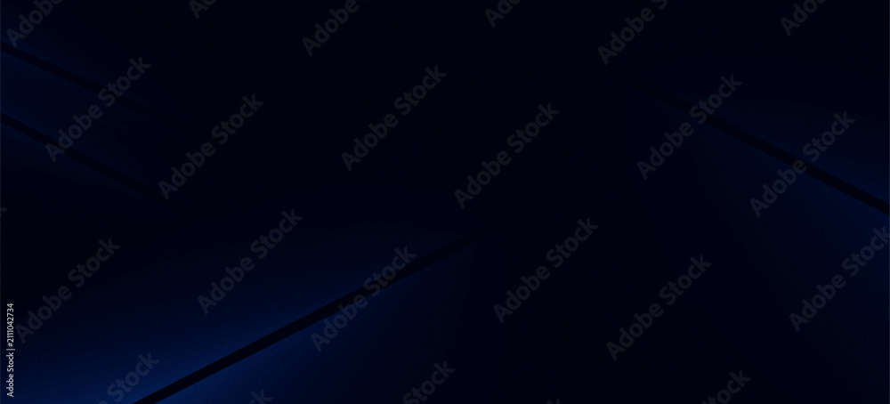 Obraz premium Abstract dark blue geometric background with dynamic diagonal lines and elegant modern light shadow effect.