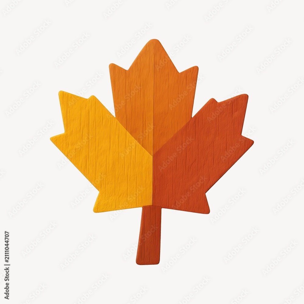 Obraz premium Autumn maple leaf illustration.