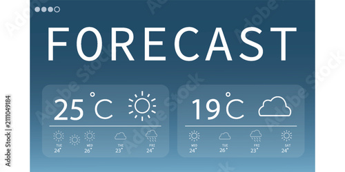 Fotografía Forecast Weather Climate Temperature Concept
