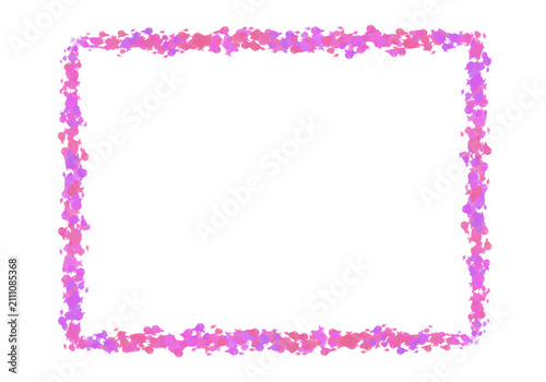 pink and purple pastel color handwriting line frame	