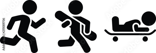 Obraz na płótnie Man falling and dropping items from hands vector illustration