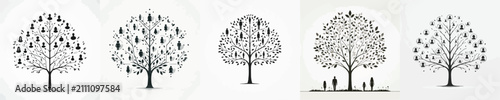 Foto Family Tree Vector Illustration