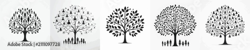 Принти на полотні Family Tree Vector Illustration