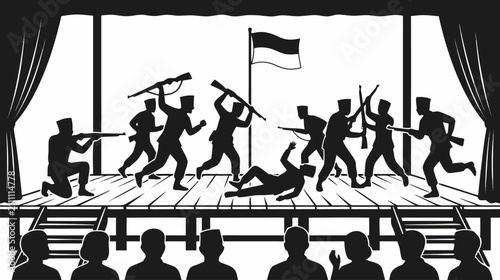 Indonesia Independence Day Memorial Drama Silhouette