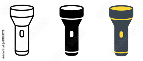 Obraz na płótnie Flashlight icon set