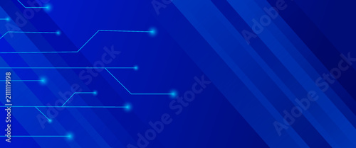 Abstract diagonal geometric lines on blue background. Technology digital futuristic concept. Suit for business, website, corporate, poster, presentation, cover, flyer, brochure, banner