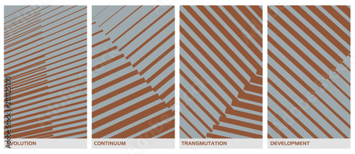 Monochrome Concentric Line Wave Poster Set with Kinetic Optical Illusion Patterns, Dynamic Curved Vector Graphics, Abstract Topographic Contour Line Weight Transition, and Op-Art Background Collection