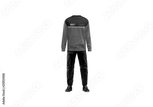 Men's Sport Suit Front View Mockup Template for Corporate Identity