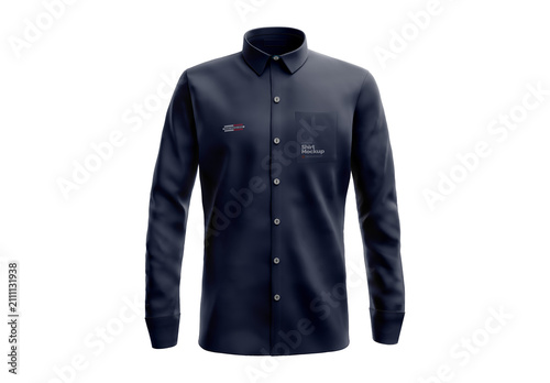 Men's Shirt Front View Mockup Realistic Design for Brand Presentation