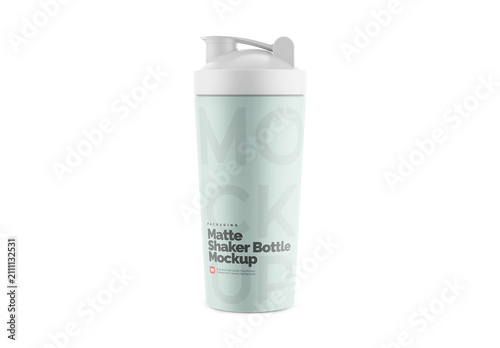 Matte Shaker Bottle Mockup for Studio Presentation and Brand Showcase