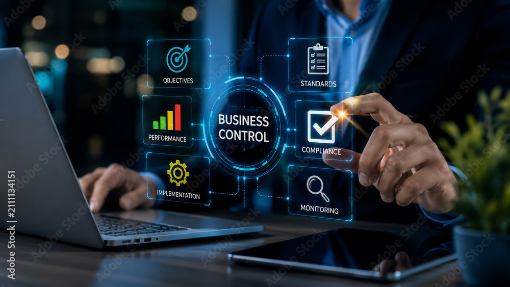 Fototapeta premium Business control and compliance management concept.