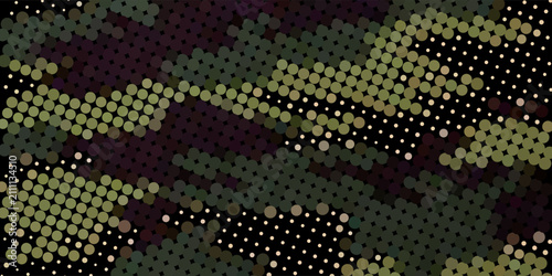 Camouflage seamless pattern. Digital military texture. Print on fabric on clothes. Endless pattern of hexagonal elements. Vector graphics
