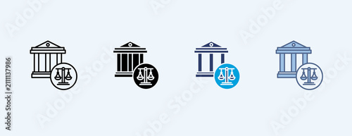Foto Court Multiple Icon Illustration Vector