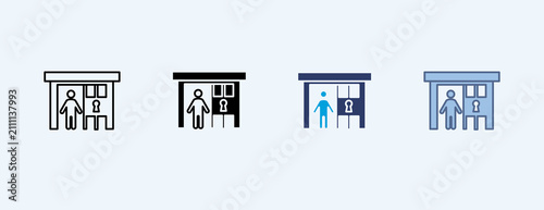 Foto Prison Multiple Icon Illustration Vector