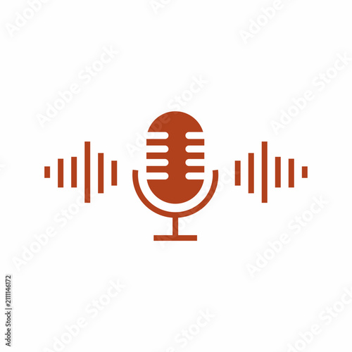 Microphone icon design element