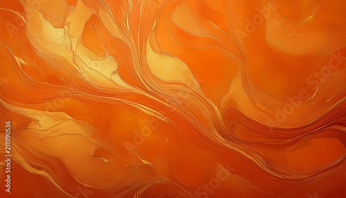 Orange Background With Vintage Marbled Texture