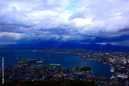 Plakat 北海道 函館市の函館山ロープウェイ（昼）