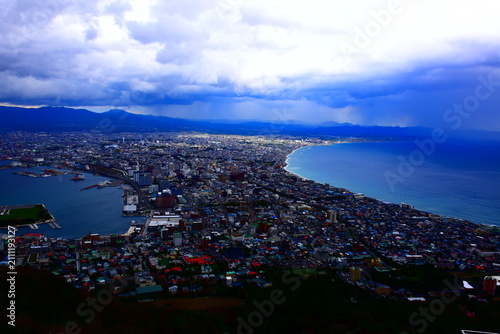Plakat 北海道 函館市の函館山ロープウェイ（昼）