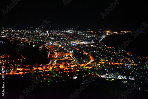 Plakat 北海道 函館市の函館山ロープウェイ（夜景）