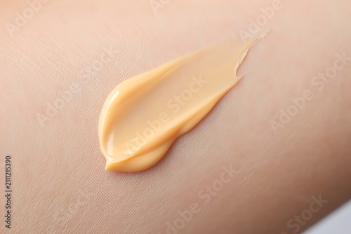 Droplet of moisturizer on skin