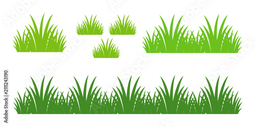 green grass illustration, sustainable grass nature, grass design in flat style	