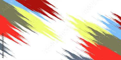 Colorful Abstract Brush Stroke Background With Diagonal Paint Streaks And Vibrant Texture Design