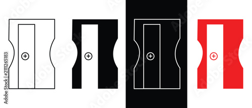 Photos Pencil Sharpener icon set, Pencil Sharpener  illustration in various colors