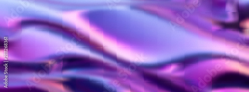 Abstract purple light refraction through a ribbed glass texture background creating soft wavy lines and artistic gradients