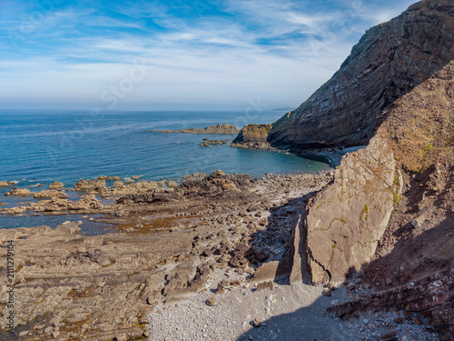 North Cornwall rugged Moorwenstow coastl landscape