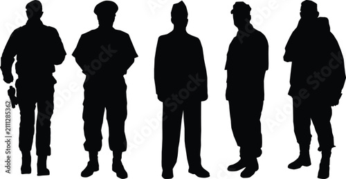 Cuadro en lienzo Soldiers Silhouette Collection