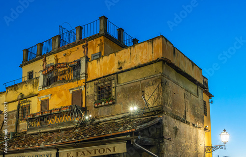 Canvastavla Architektur auf der weltberühmten Ponte Vecchio, Florenz, Italien
